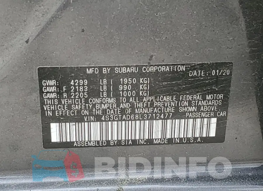 4S3GTAD68L3712477 Photo# 12