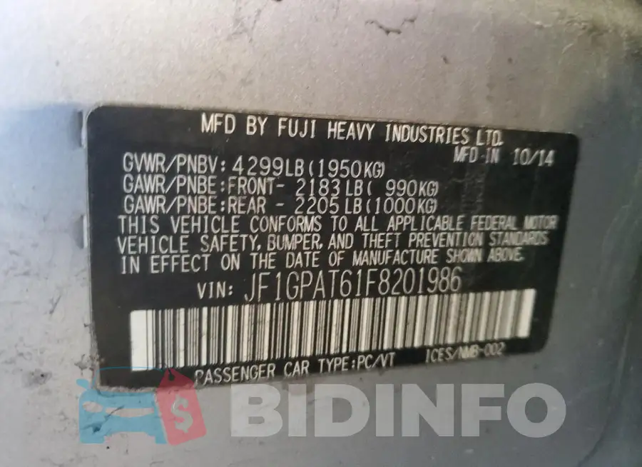 JF1GPAT61F8201986 Photo# 12