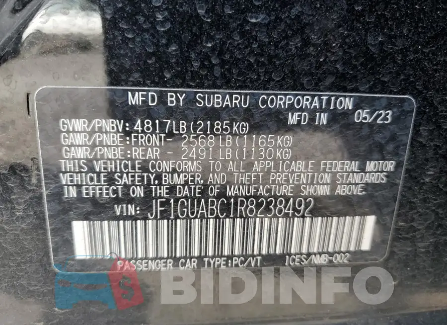 JF1GUABC1R8238492 Photo# 13
