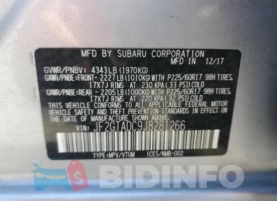 JF2GTADC9J8281266 Photo# 13