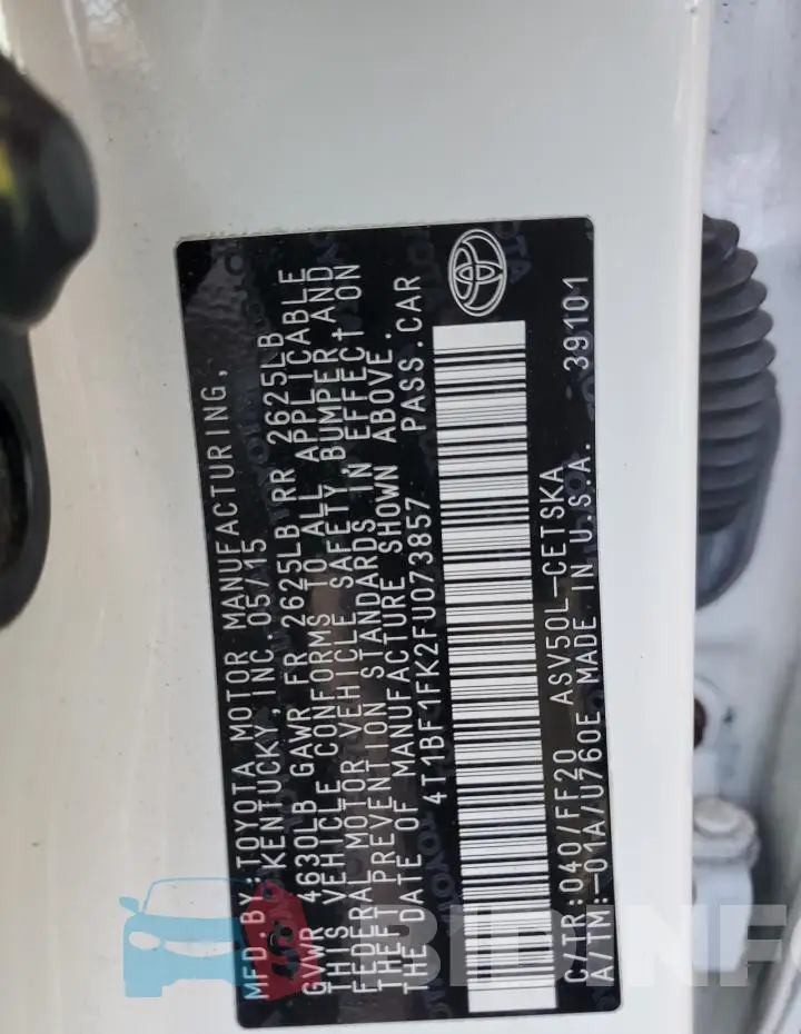 4T1BF1FK2FU073857 Photo# 12