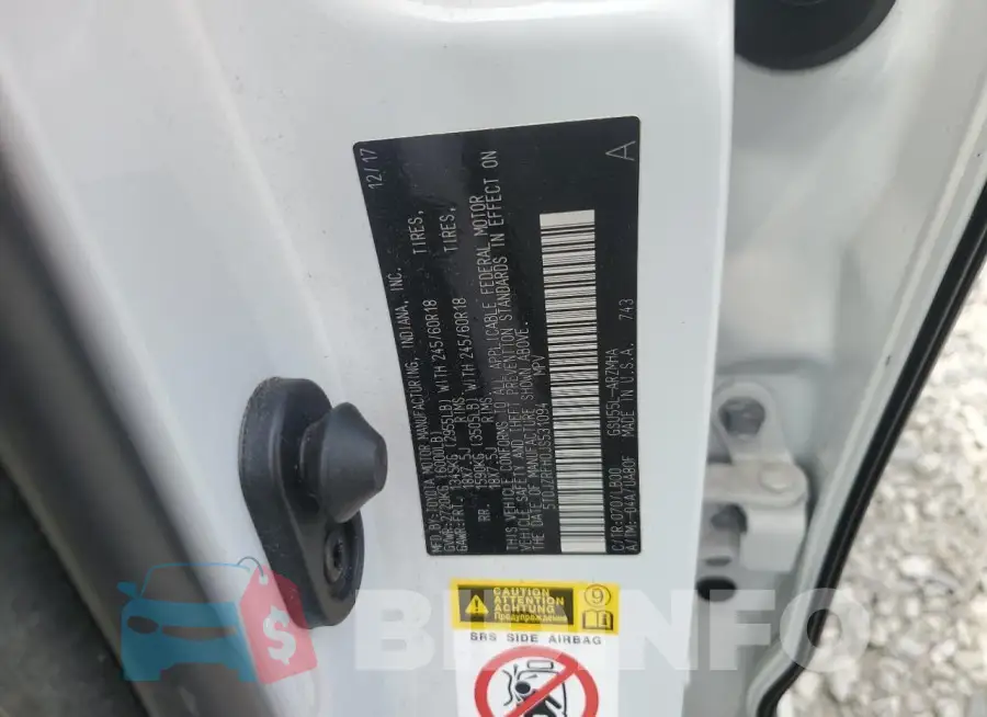 5TDJZRFH0JS531094 Photo# 13