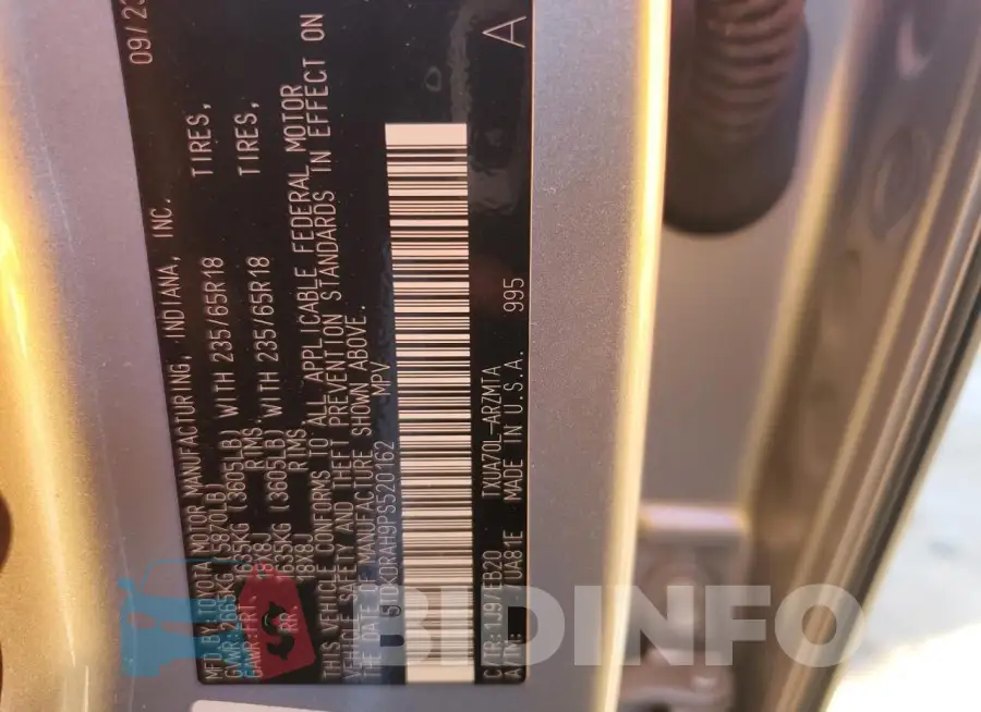 5TDKDRAH9PS520162 Photo# 12