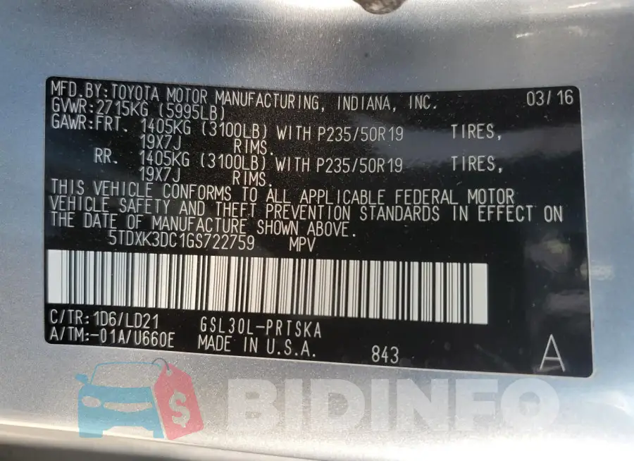 5TDXK3DC1GS722759 Photo# 13