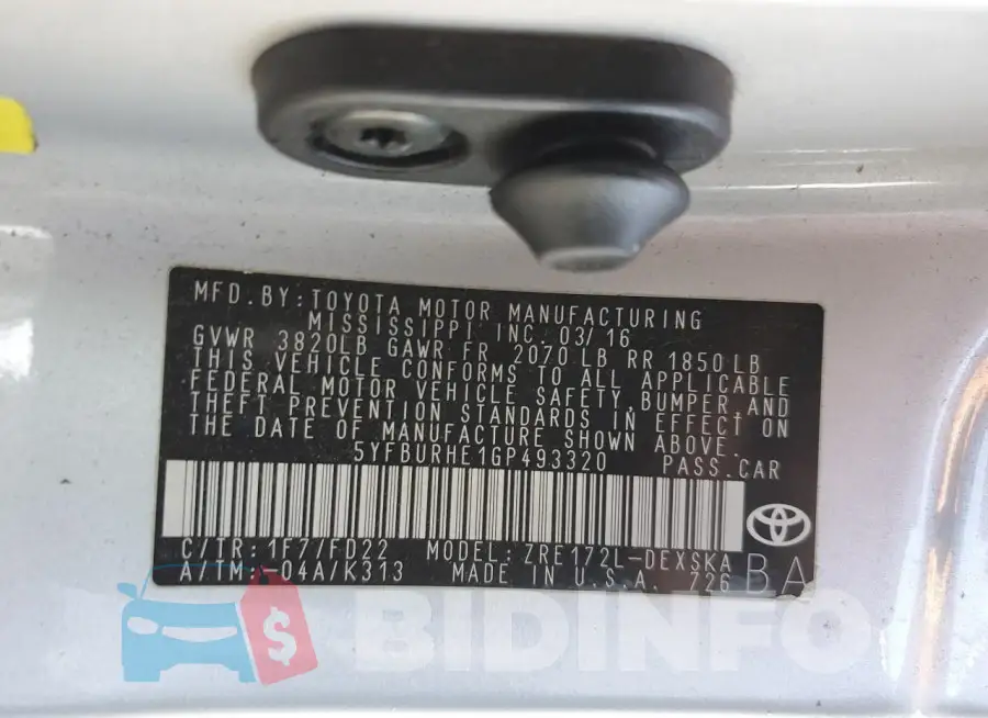5YFBURHE1GP493320 Photo# 12