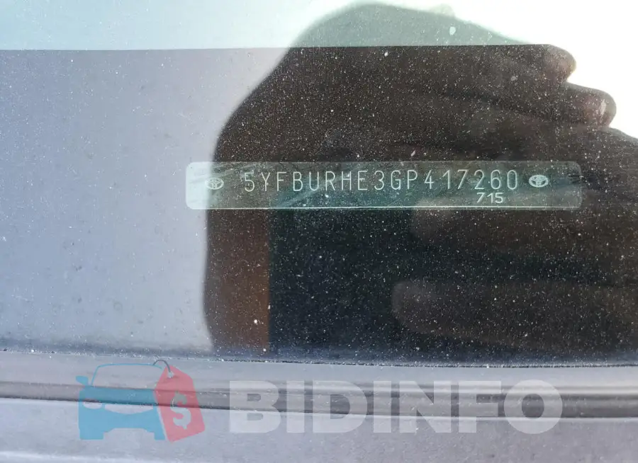 5YFBURHE3GP417260 Photo# 12