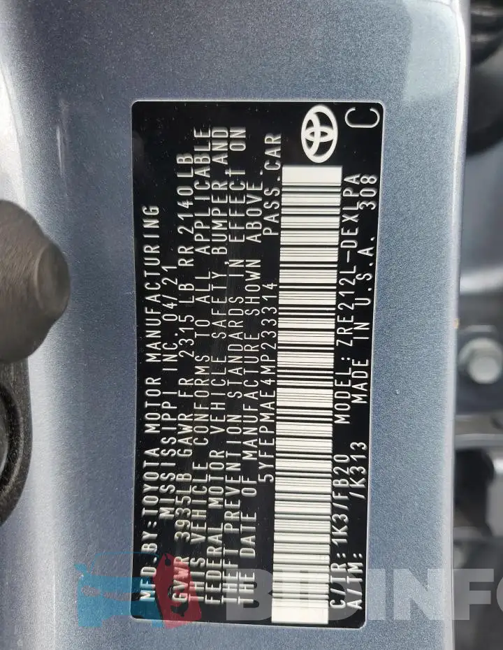 5YFEPMAE4MP233314 Photo# 12