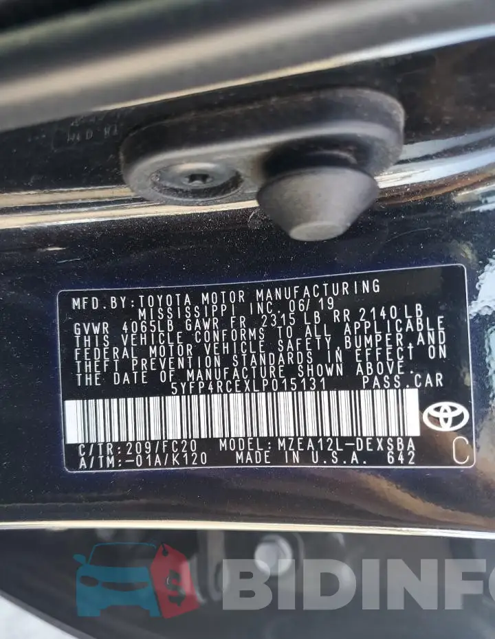 5YFP4RCEXLP015131 Photo# 12