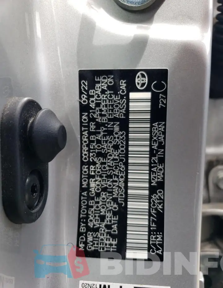 JTDS4MCE6PJ100233 Photo# 12