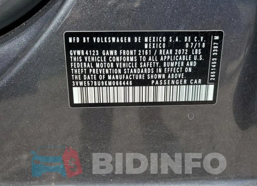 3VWE57BU9KM066446 Photo# 12