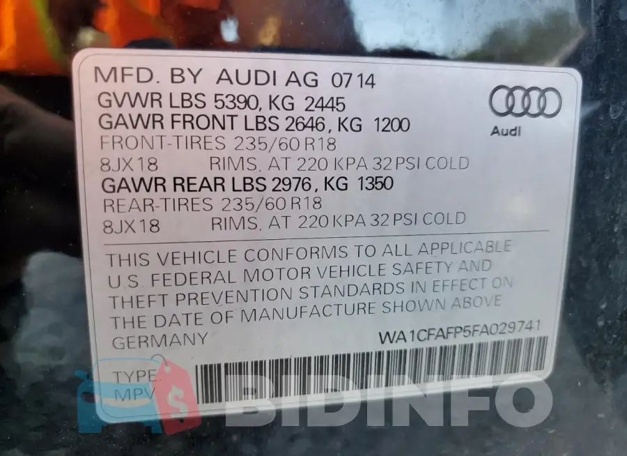 WA1CFAFP5FA029741 Photo# 14