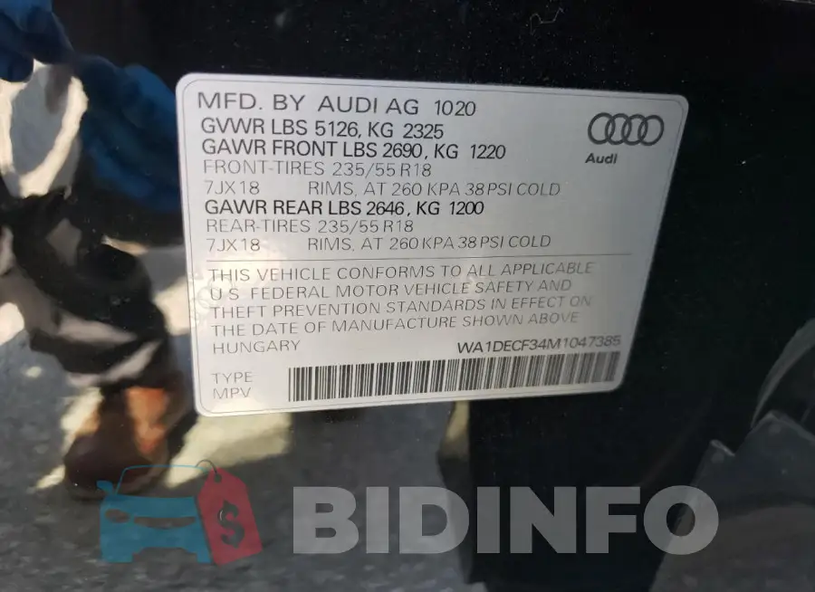 WA1DECF34M1047385 Photo# 13