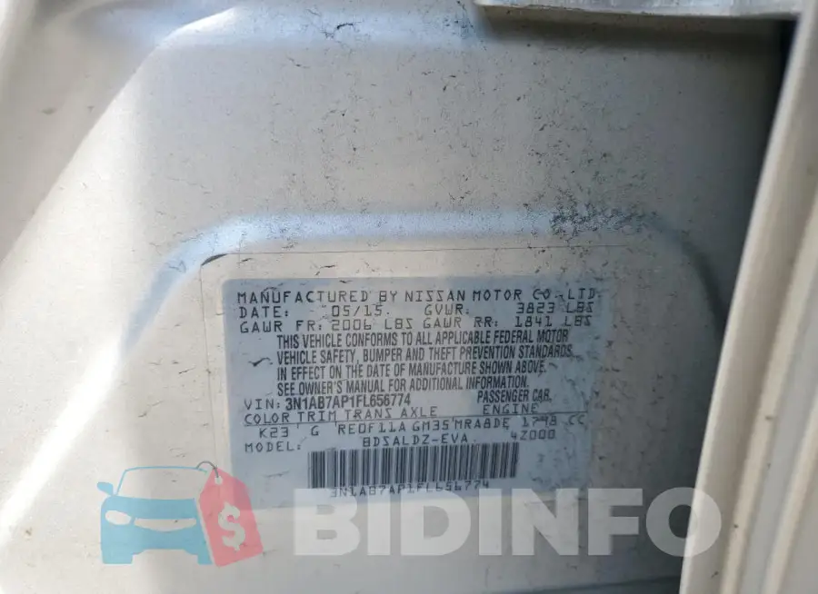 3N1AB7AP1FL656774 Photo# 12