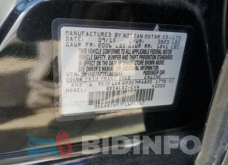 3N1AB7AP7FL681517 Photo# 12