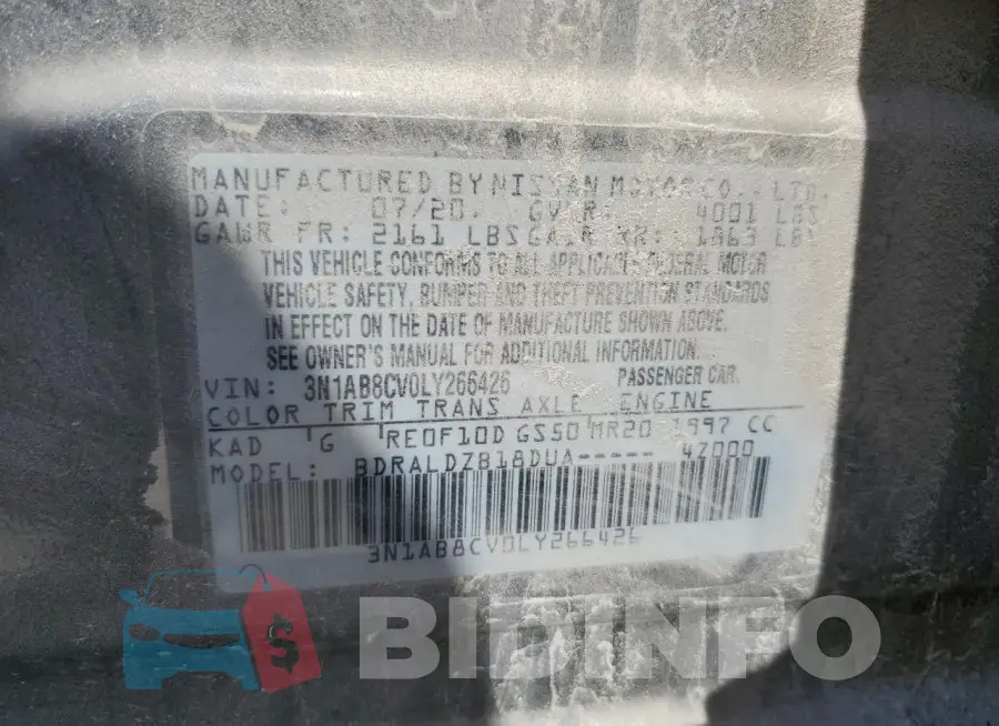 3N1AB8CV0LY266426 Photo# 12