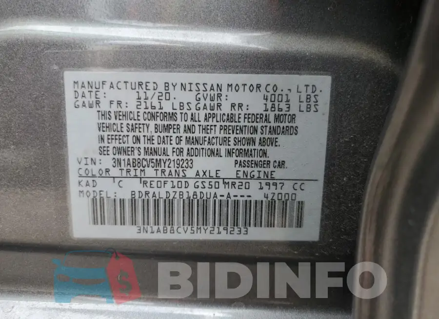 3N1AB8CV5MY219233 Photo# 13