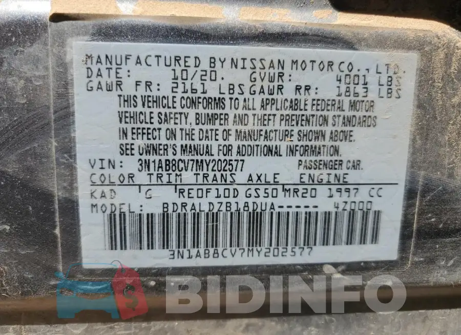 3N1AB8CV7MY202577 Photo# 12