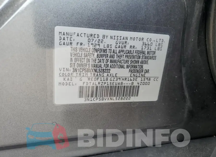 3N1CP5BVXNL528222 Photo# 13