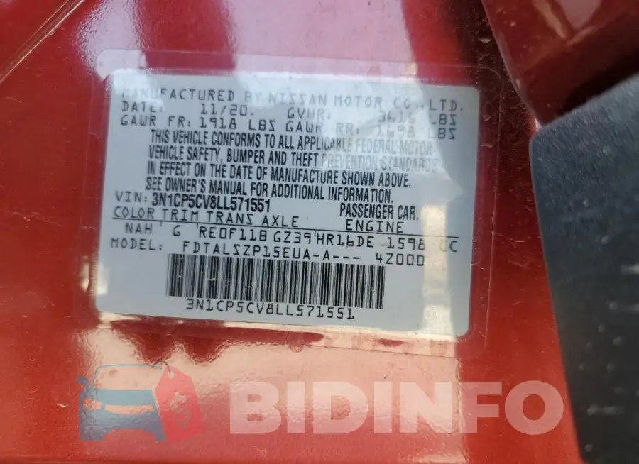 3N1CP5CV8LL571551 Photo# 13
