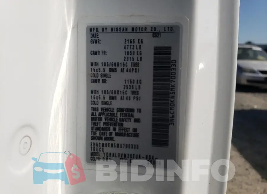 3N6CM0KN5MK700330 Photo# 13