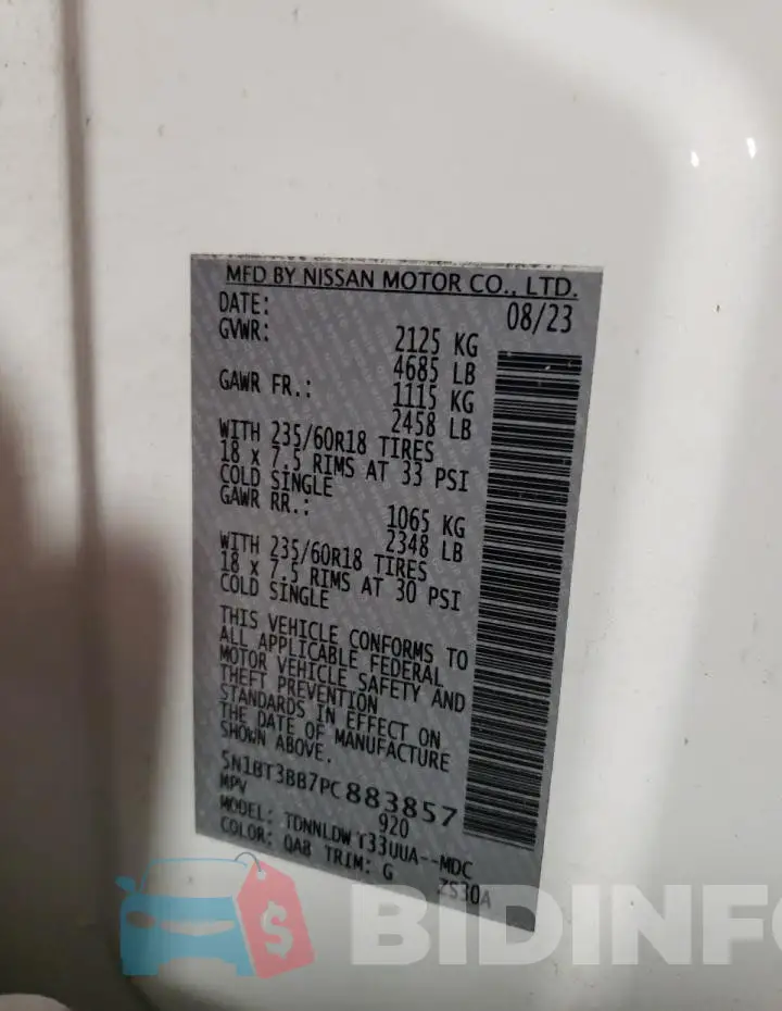 5N1BT3BB7PC883857 Photo# 13