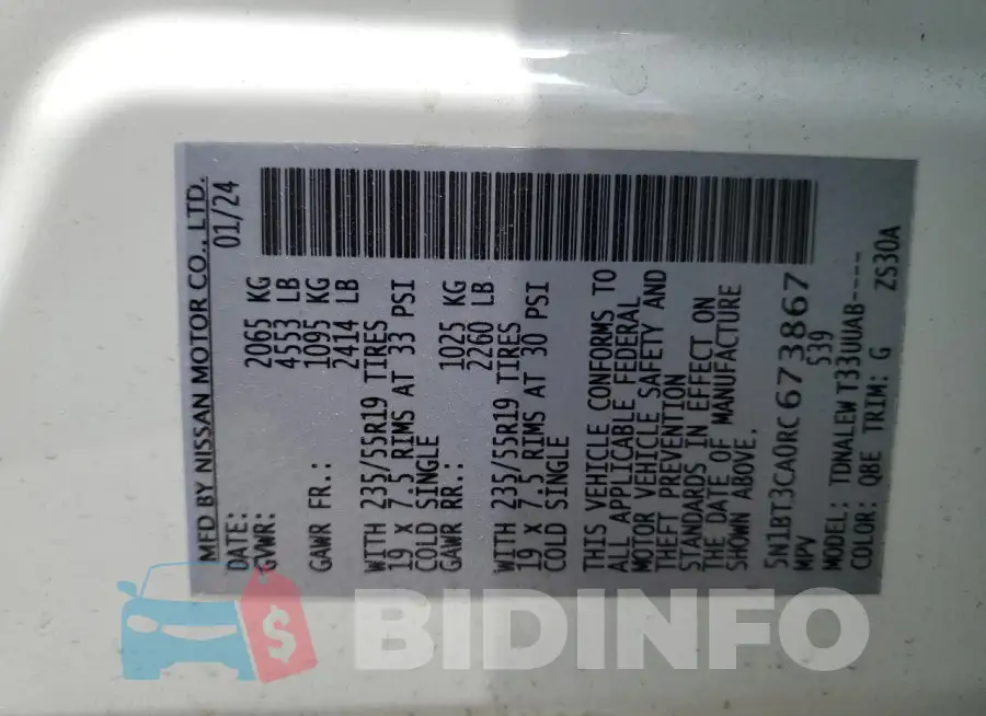 5N1BT3CA0RC673867 Photo# 13