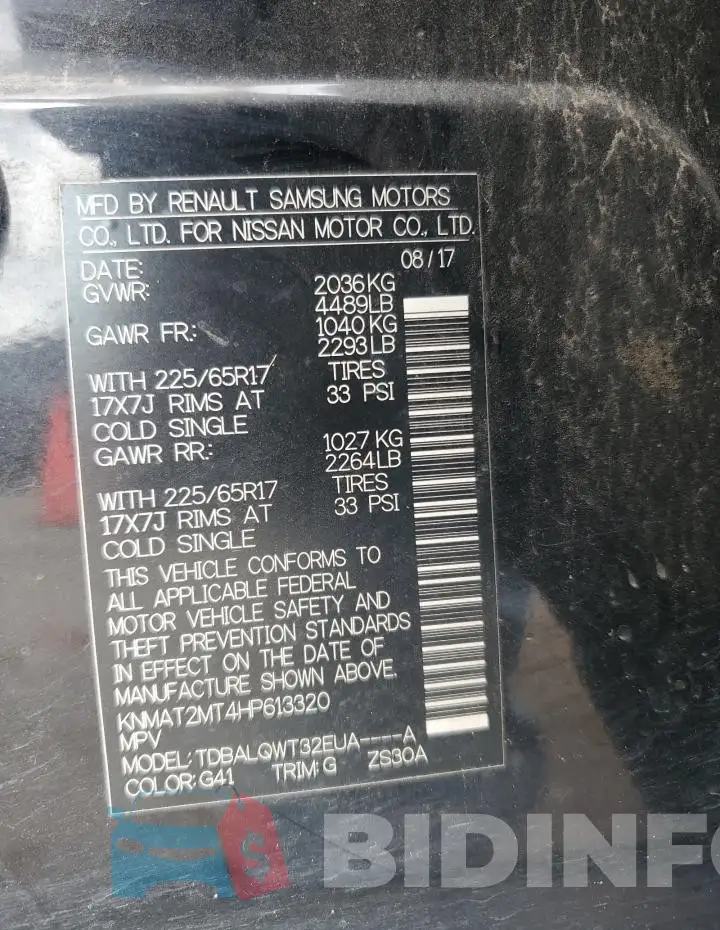 KNMAT2MT4HP613320 Photo# 13