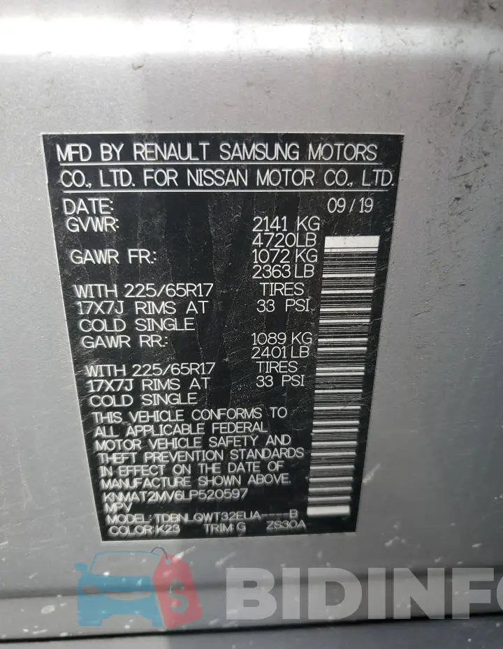 KNMAT2MV6LP520597 Photo# 13
