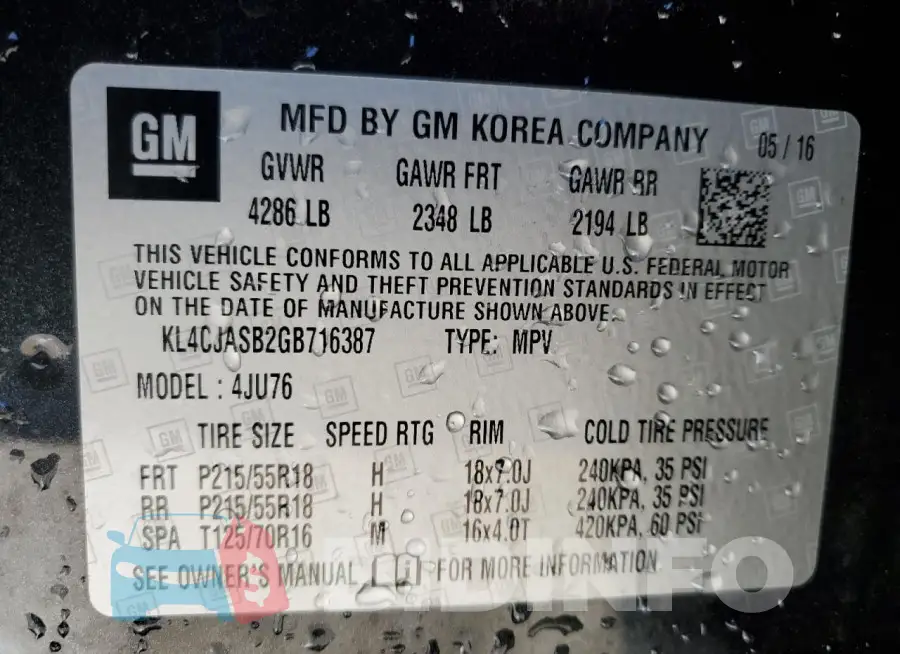 KL4CJASB2GB716387 Photo# 12