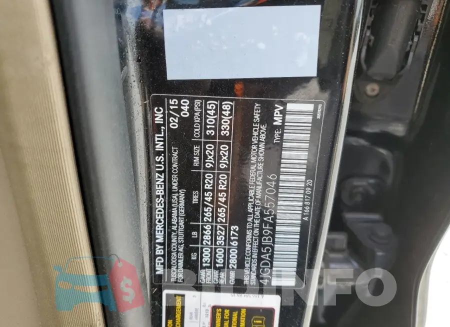4JGDA5JB9FA557046 Photo# 13