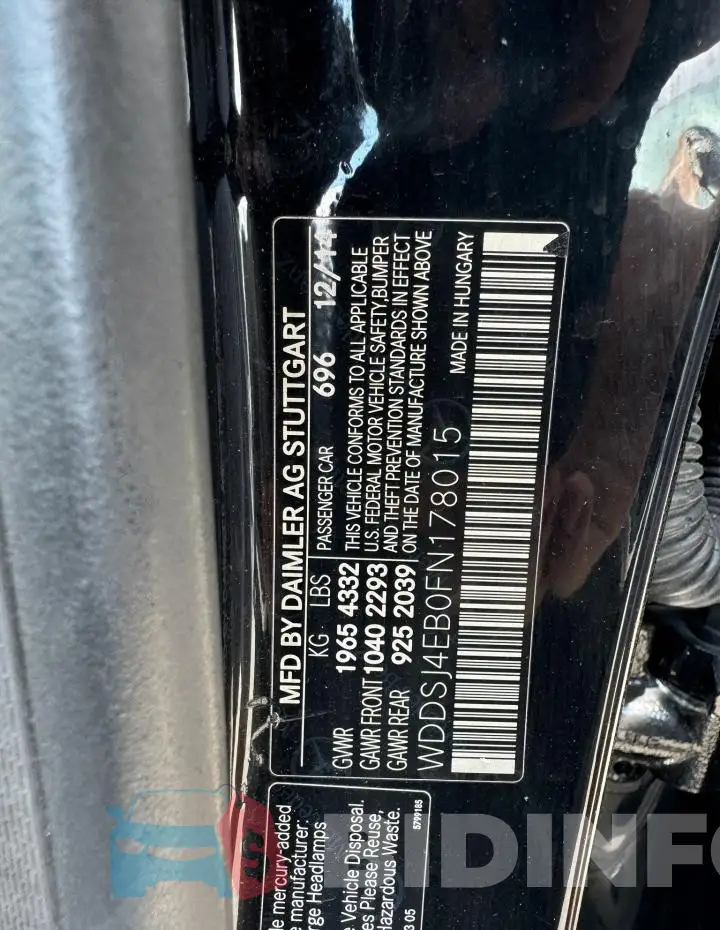 WDDSJ4EB0FN178015 Photo# 10