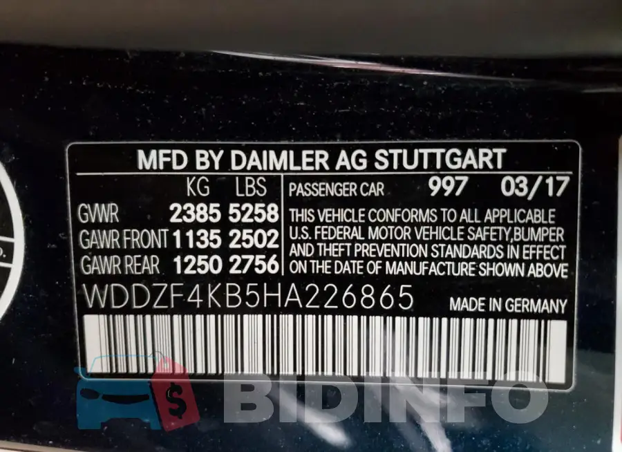 WDDZF4KB5HA226865 Photo# 12