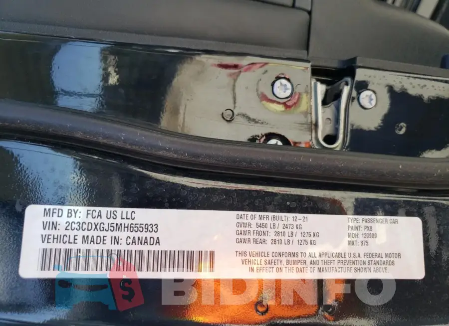 2C3CDXGJ5MH655933 Photo# 12