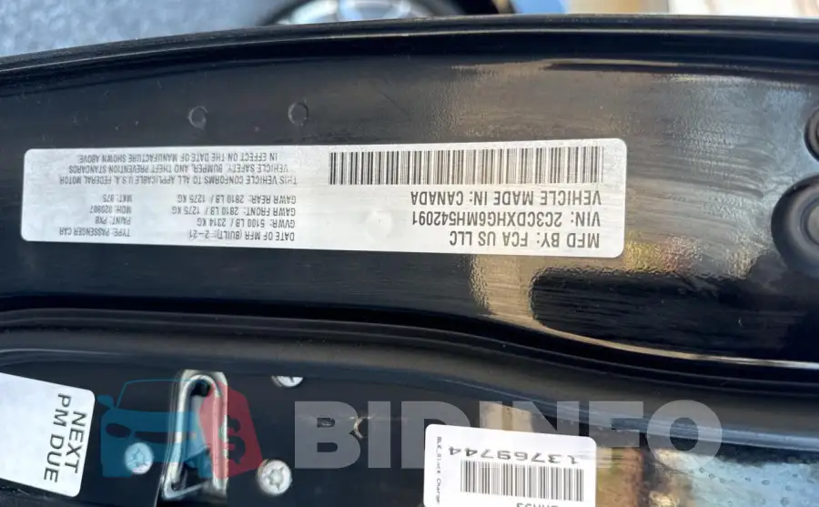 2C3CDXHG6MH542091 Photo# 10