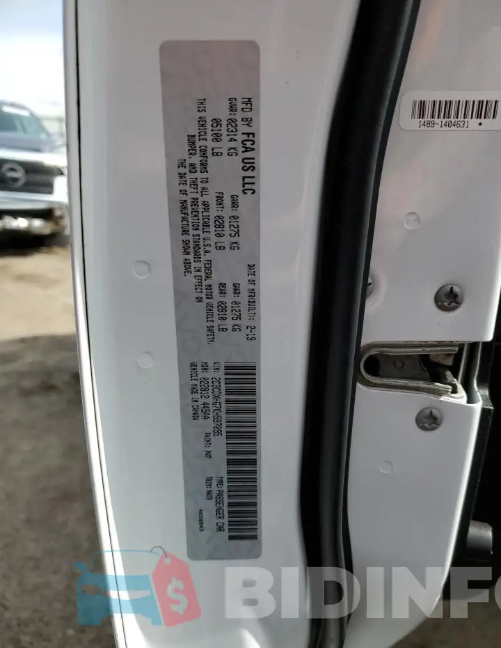 2C3CDXHG7KH597095 Photo# 12