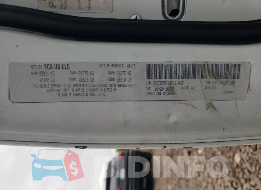 2C3CDXHG8KH721360 Photo# 12