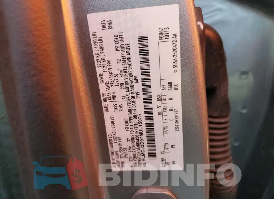 5LMCJ2D97MUL15075 Photo# 13