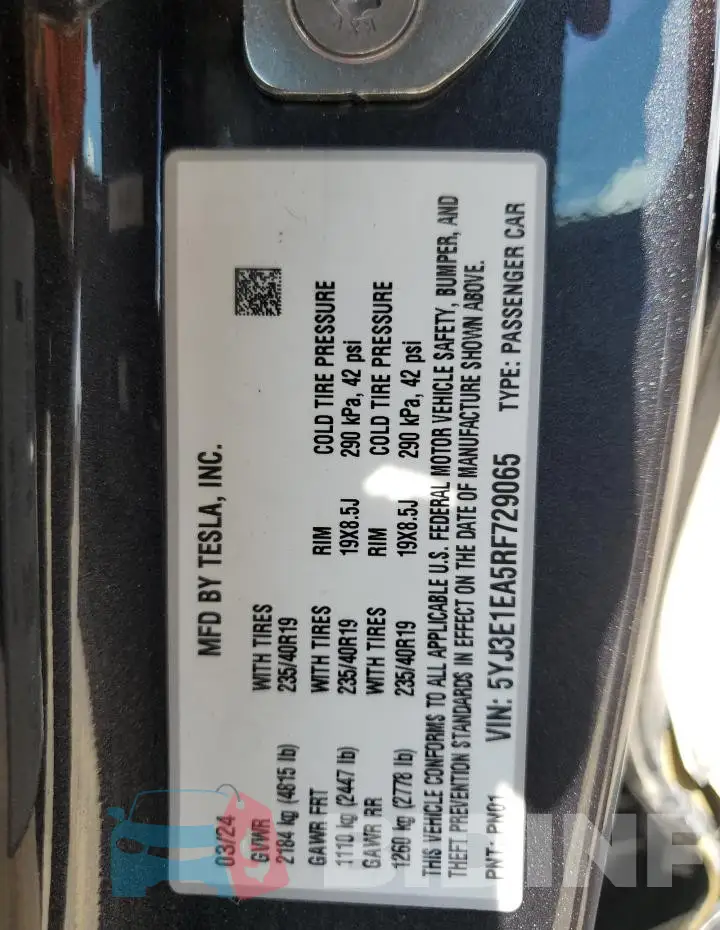 5YJ3E1EA5RF729065 Photo# 13