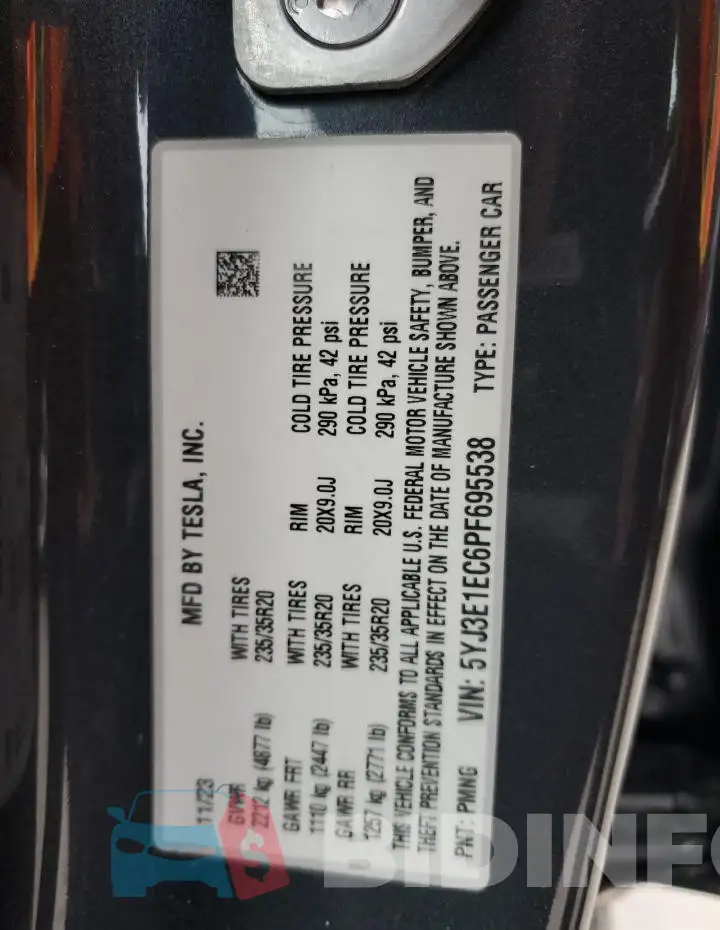 5YJ3E1EC6PF695538 Photo# 12