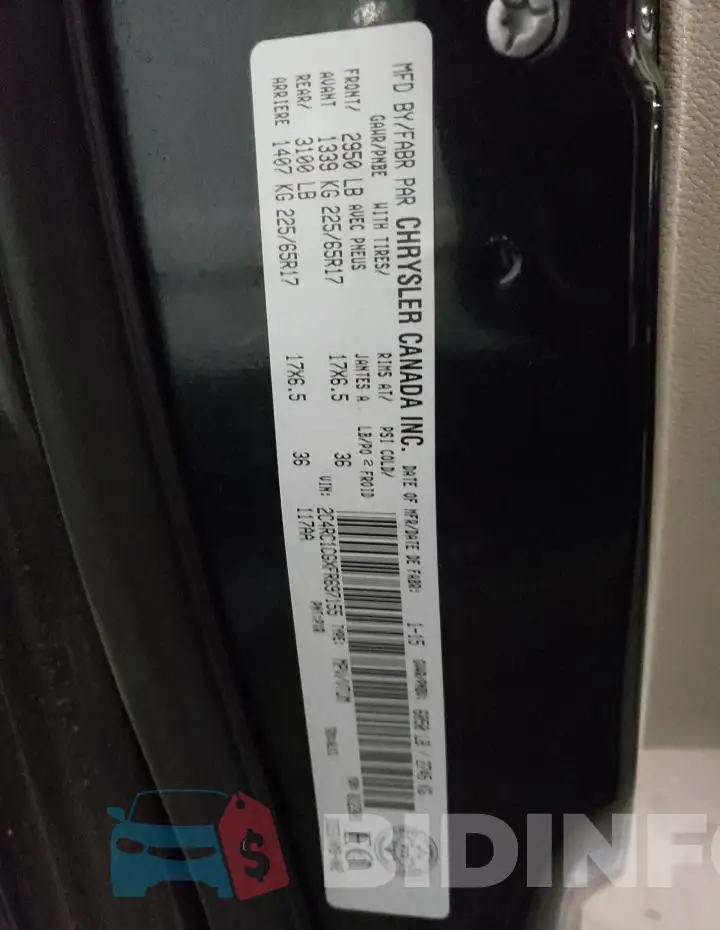 2C4RC1CGXFR697155 Photo# 13