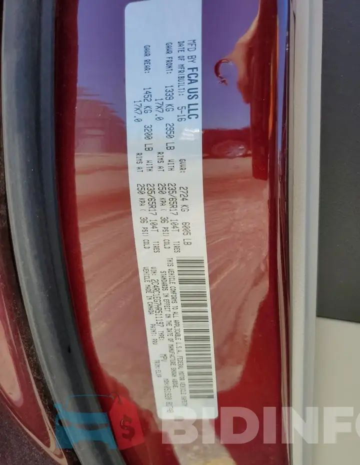 2C4RC1EG7HR511197 Photo# 13