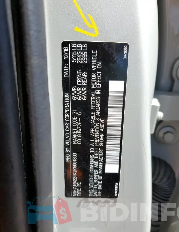 7JRA22TK2KG004800 Photo# 12