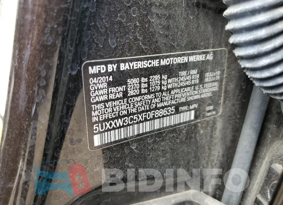 5UXXW3C5XF0F88635 Photo# 12