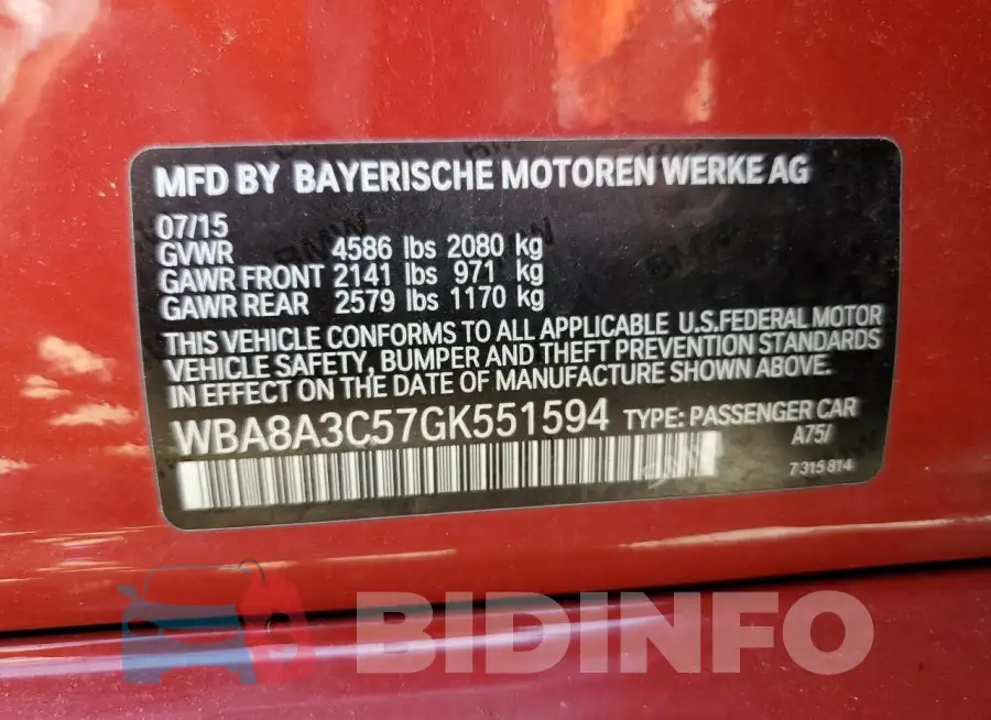 WBA8A3C57GK551594 Photo# 12