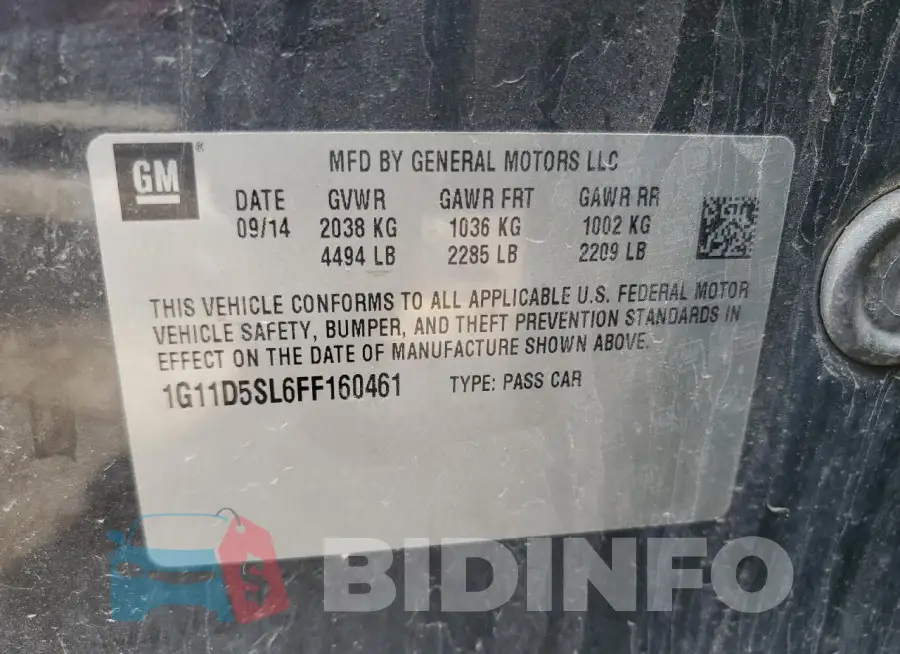 1G11D5SL6FF160461 Photo# 12