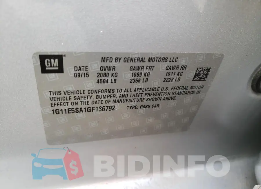 1G11E5SA1GF136792 Photo# 12