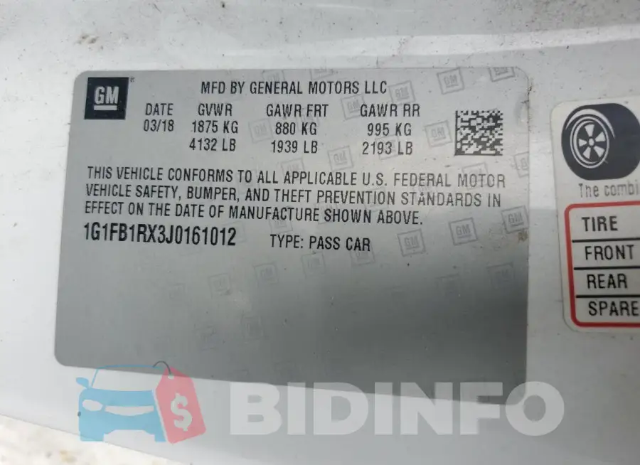 1G1FB1RX3J0161012 Photo# 12