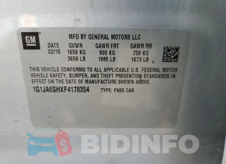 1G1JA6SHXF4178354 Photo# 13