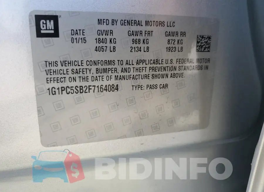 1G1PC5SB2F7164084 Photo# 13