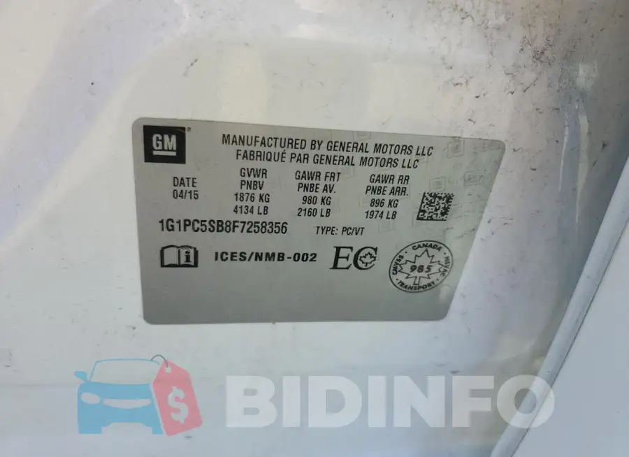 1G1PC5SB8F7258356 Photo# 12